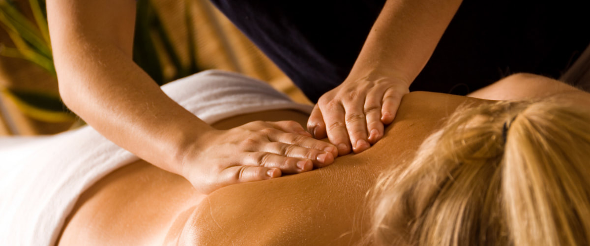 Woman getting massage therapy